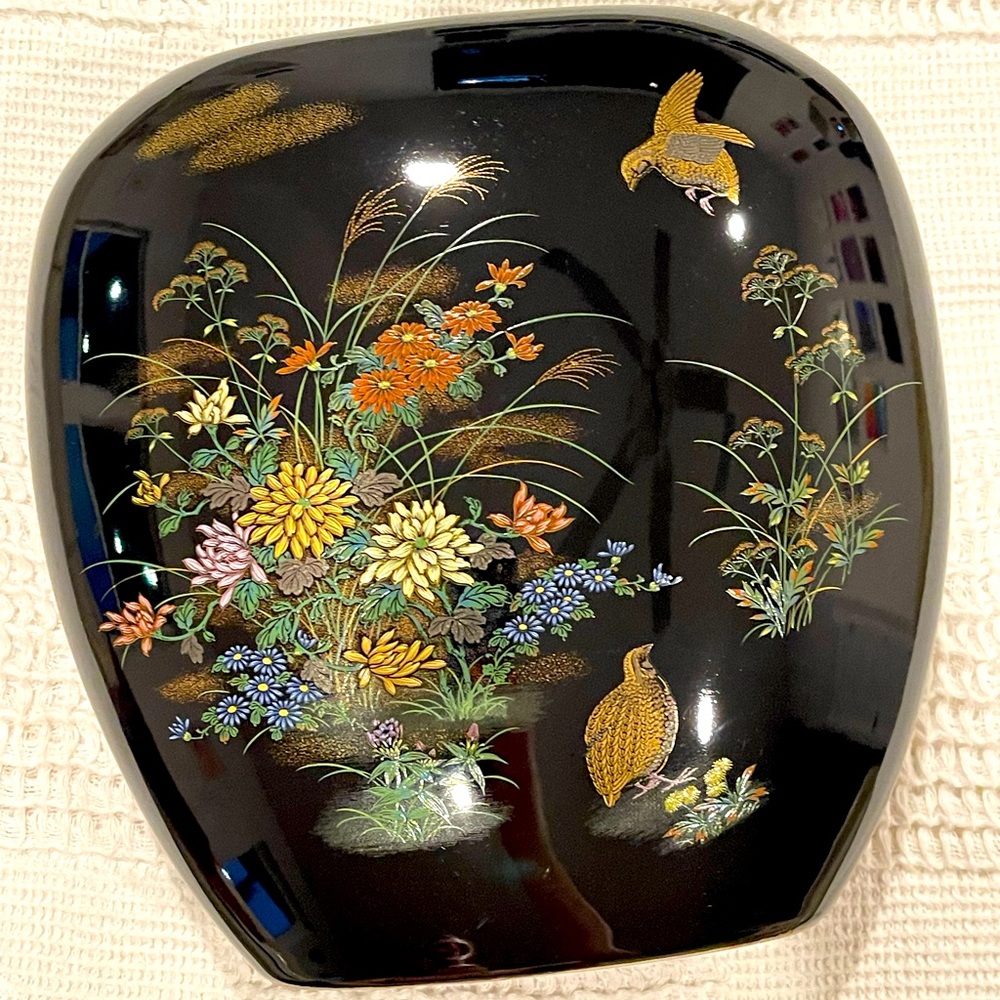 Vintage Yamaji Japanese Flower Vase Hand Painted